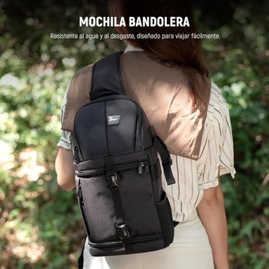 MOCHILA BANDOLERA PARA CAMARA NEEWER (NEGRA) - 3
