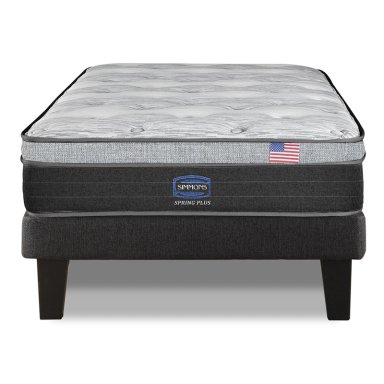CAMA EUROPEA SIMMONS SPRING PLUS 1,5PL BOX RESPALDO URBAN MARENGO - 2