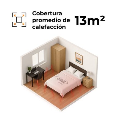 ESTUFA ELE CTRICA ANWO PANEL CONVECTIVO VIDRIO 1000W PROGRAMABLE CON WIFI - 4