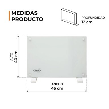 ESTUFA ELE CTRICA ANWO PANEL CONVECTIVO VIDRIO 1000W PROGRAMABLE CON WIFI - 5