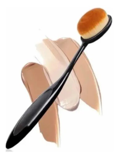 BROCHA PINCEL CEPILLO OVALADA CONTORNO BASE MAQUILLAJE - 2