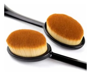 BROCHA PINCEL CEPILLO OVALADA CONTORNO BASE MAQUILLAJE - 3