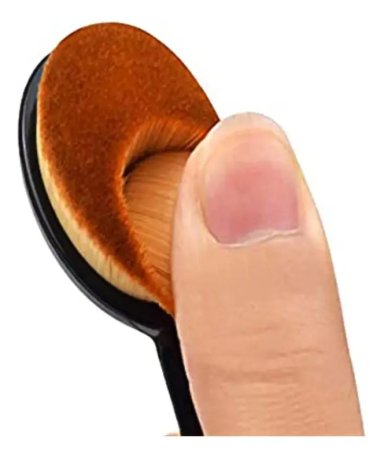 BROCHA PINCEL CEPILLO OVALADA CONTORNO BASE MAQUILLAJE - 4