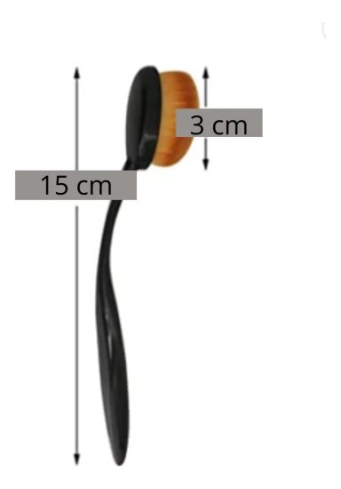 BROCHA PINCEL CEPILLO OVALADA CONTORNO BASE MAQUILLAJE - 5