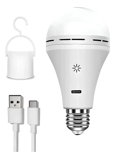 AMPOLLETA BOMBILLA LED RECARGABLE EMERGENCIA O CAMPING - 1