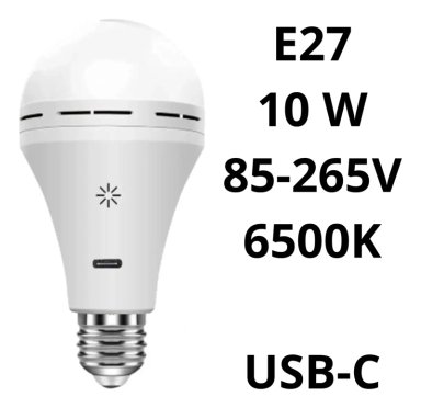 AMPOLLETA BOMBILLA LED RECARGABLE EMERGENCIA O CAMPING - 2
