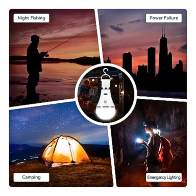 AMPOLLETA BOMBILLA LED RECARGABLE EMERGENCIA O CAMPING - 3