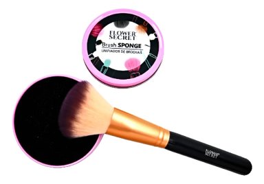 PACK LIMPIADOR TEXTURIZADO REUTILIZABLE + BROCHA MAQUILLAJE - 1