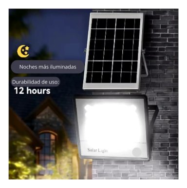 FOCO REFLECTOR EXTERIOR RECARGA SOLAR 200W AHORRA ENERGIA - 3