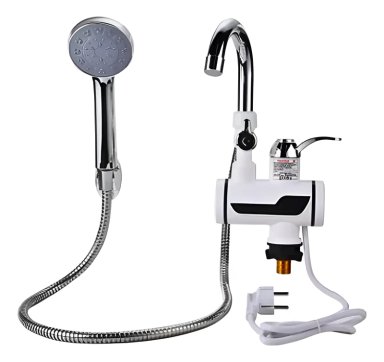 GRIFO LLAVE CABEZAL DUCHA CALENTADOR DE AGUA FRIA Y CALIENTE - 1