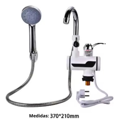 GRIFO LLAVE CABEZAL DUCHA CALENTADOR DE AGUA FRIA Y CALIENTE - 3
