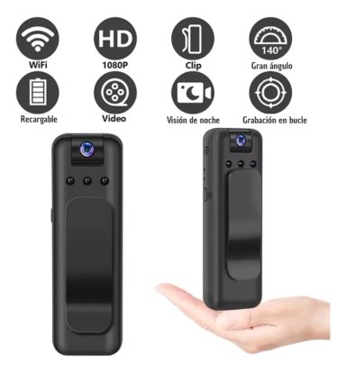 MINI WIFI CAMARA BODYCAM PORTATIL GRABACION DE VIDEOS HD1080 AGREGAR A FAVORITOS - 3