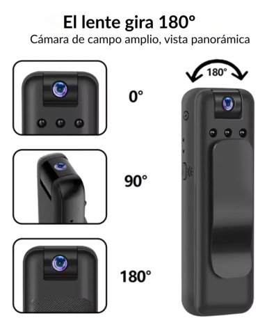 MINI WIFI CAMARA BODYCAM PORTATIL GRABACION DE VIDEOS HD1080 AGREGAR A FAVORITOS - 4