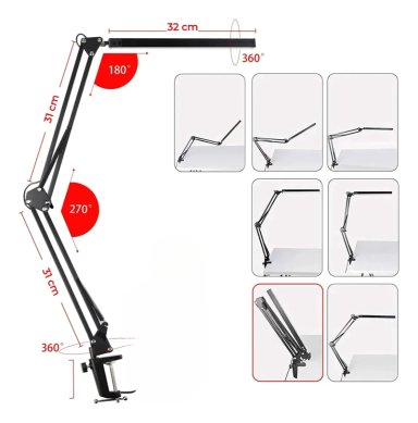 LAMPARA DE ESCRITORIO PLEGABLE AJUSTABLE LUZ LED - 3