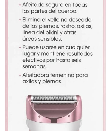 MAQUINA DEP AFEITADORA MUJER RECARGABLE INALAMBRICA MULTIUSO - 6