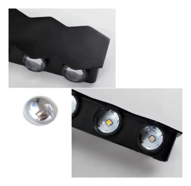 LAMPARA APLIQUE FOCO PARED NEGRO HOGAR LUZ CALIDA - 2