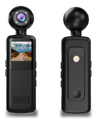 MINI CAMARA PORTATIL WIFI BODYCAM HD CON PANTALLA - 1