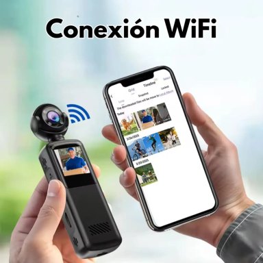 MINI CAMARA PORTATIL WIFI BODYCAM HD CON PANTALLA - 2