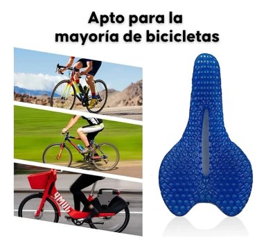 FUNDA COJIN DE GEL PARA ASIENTO DE BICICLETA ERGONOMICO - 7