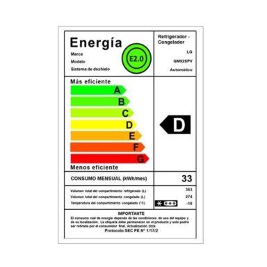 REFRIGERADOR FRENCH DOOR LG 637 LITROS CON SMART INVERTER COMPRESSOR GM92SPV - 3