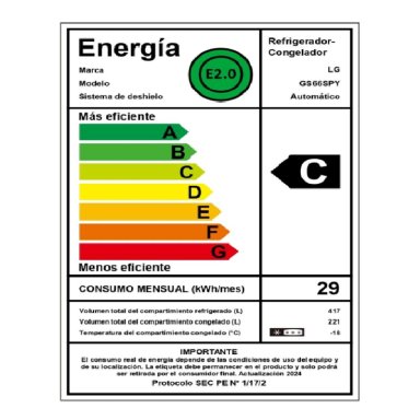 REFRIGERADOR SIDE BY SIDE LG 638 LITROS CON MOTOR SMART INVERTER COMPRESSOR GS66SPY - 3