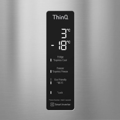 REFRIGERADOR BOTTOM FREEZER LG 461 LITROS CON THINQ™ GB45SGP - 7