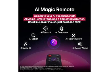 Smart TV 65" LG UHD AI UA80 4K (2025) +  AI Magic Remote - 2