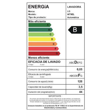 LAVADORA CARGA SUPERIOR 9KG WT9EL CON LAVADO RAPIDO LG - 3