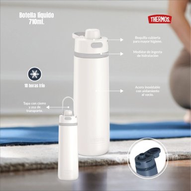 BOTELLA HIDRATACION ACERO INOXIDABLE GUARDIAN WHITE 710ML - 2