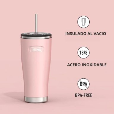 TERMO MUG ICON ACERO CON BOMBILLA 710ML SUNSET PINK - 2