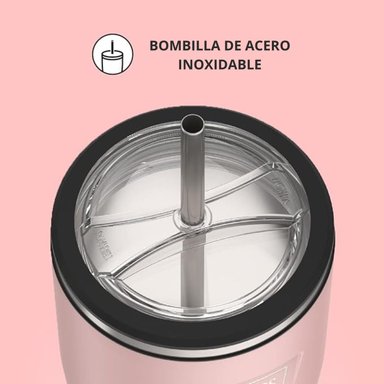 TERMO MUG ICON ACERO CON BOMBILLA 710ML SUNSET PINK - 3