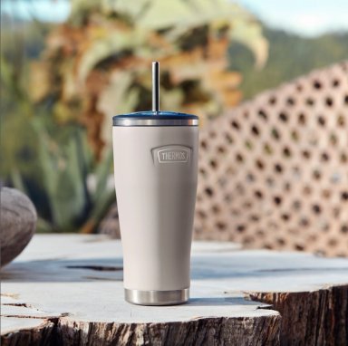 TERMO MUG ICON ACERO CON BOMBILLA 710ML BEIGE - 4