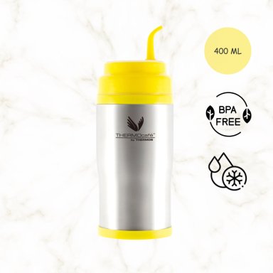 TERMO MATERO AMARILLO CON BOMBILLA 450ML - 5