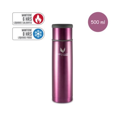 TERMO LIQUIDO ACERO INOXIDABLE PURPURA 500 ML - 3