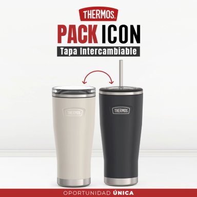 SET VASO SANDSTONE Y MUG GRAFITO ICON ACERO INOX 710ML - 3