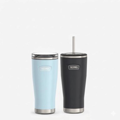 SET VASO GLACIER Y MUG GRAFITO ICON ACERO INOX 710ML - 2