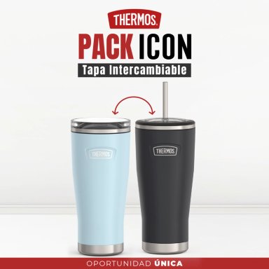 SET VASO GLACIER Y MUG GRAFITO ICON ACERO INOX 710ML - 4