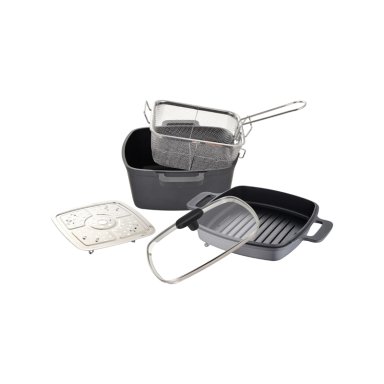 SARTEN CUADRADO ALUMINIO FUNDIDO FOODIES 5 EN 1 - 1