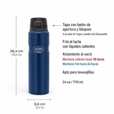 BOTELLA ACERO INOX KING 710ML MATT NAVY - 2