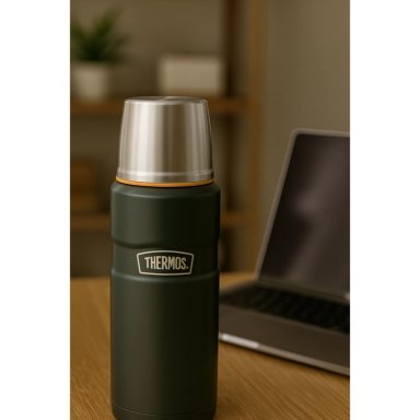TERMO LIQUIDO ACERO INOX KING 470ML MATT GREEN - 5