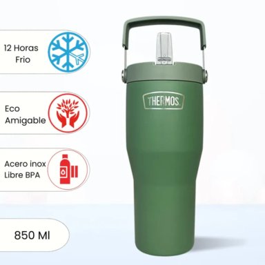 BOTELLA TRAVEL MUG FLIPLID INOX OUTDO 850ML VERDE - 4