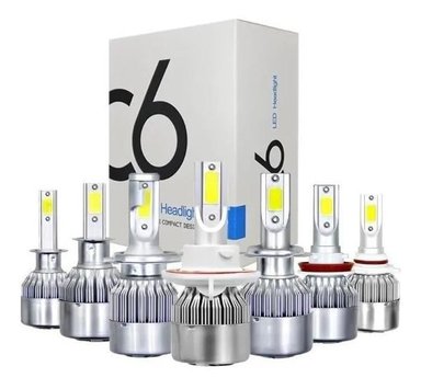 AMPOLLETA LED DE TODO Y MÁS HEADLIGHT H1 H3 H4 H7 H11 H13 9005 9006 C6/360 - 2