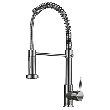 LLAVE DE TODO Y MÁS LAVAPLATOS PLATEADA FLEXIBLE ACERO INOX GRIFO 360° - 1