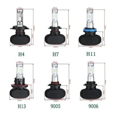KIT DE TODO Y MÁS TURBO LED H1 H3 H4 H7 H11 H13 9005 9006 880 CHIP S1 - 4
