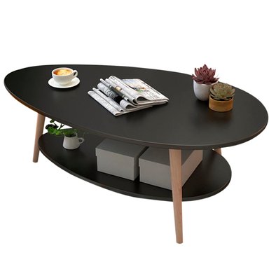 MESA CENTRO OVOIDE DOS NIVELES 90X50X42CM - 1