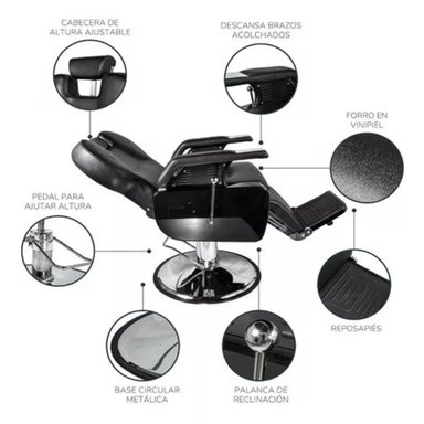 SILLA BARBERIA PELUQUERIA PRO - 4