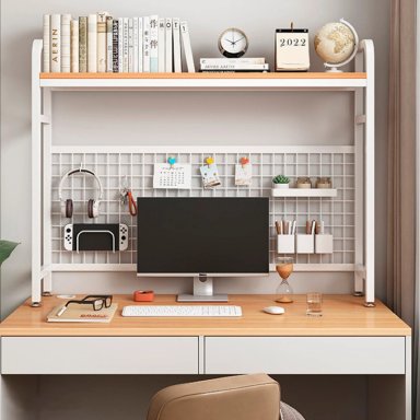 ORGANIZADOR DE ESCRITORIO MULTIFUNCIONAL CON REPISA METAL - 3