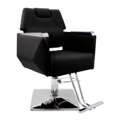 SILLON DE PELUQUERIA MODELO BEAUTY STAR - NEGRO - 1
