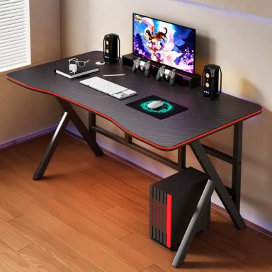 ESCRITORIO GAMER PROFESIONAL NEGRO/ROJO CHIC HOME - NEGRO - 3