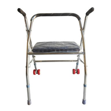 ANDADOR BURRITO PLEGABLE ASIENTO Y 2 RUEDAS - PLATEADO - 2